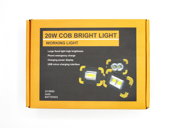 Фонарь прожектор Без бренда BL812 20W от аккумулятора 3 режима черный