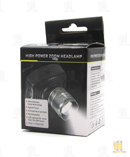 Фонарь налобный Без бренда 6611 от батареек черный