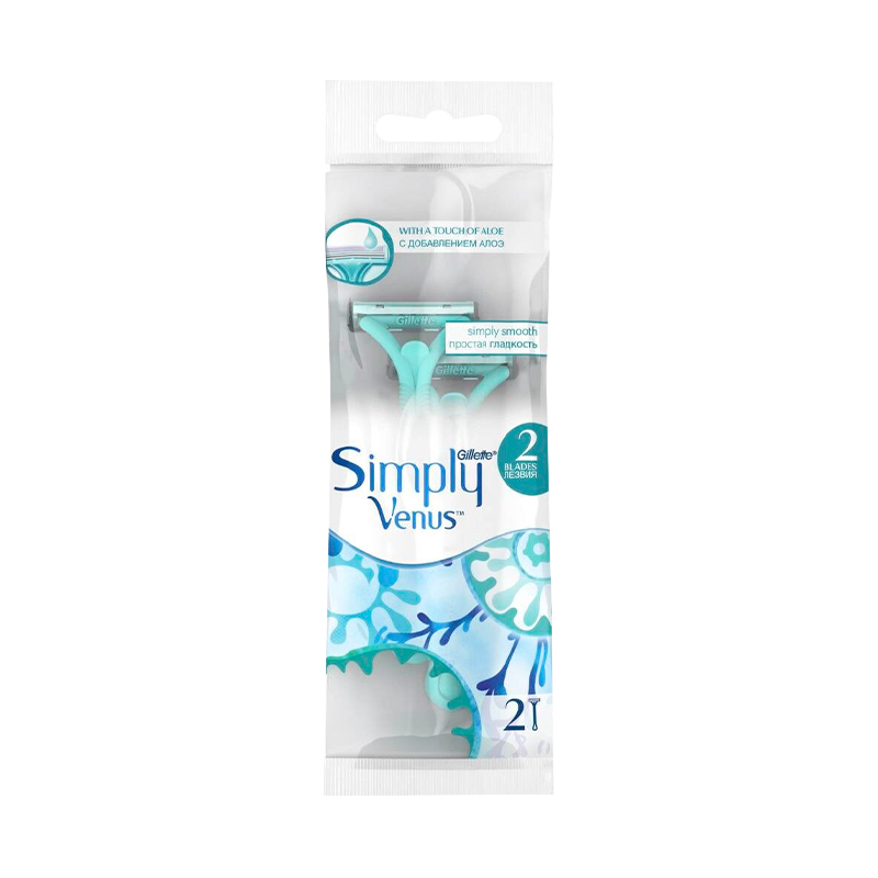 Бритва Gillette VENUS Simply 2 (Satin Care) 2 лезвия ENG 2шт. (1/24)
