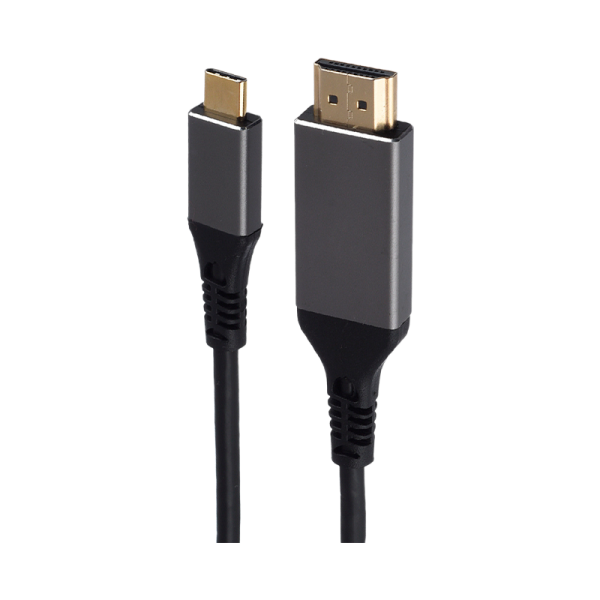 Кабель GoPower Type-C (m)-HDMI (m) 2.0м ПВХ 4K 60Hz черный Premium Zip-Lock c подвесом (1/100)