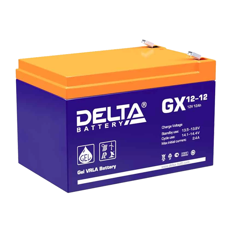 Аккумулятор свинцово-кислотный Delta GX 12-12 12V 12Ah (1/4)