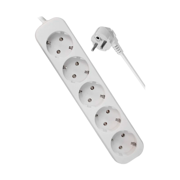 Удлинитель Defender E550 5р.С/З 10A 5.0м белый (1/30)