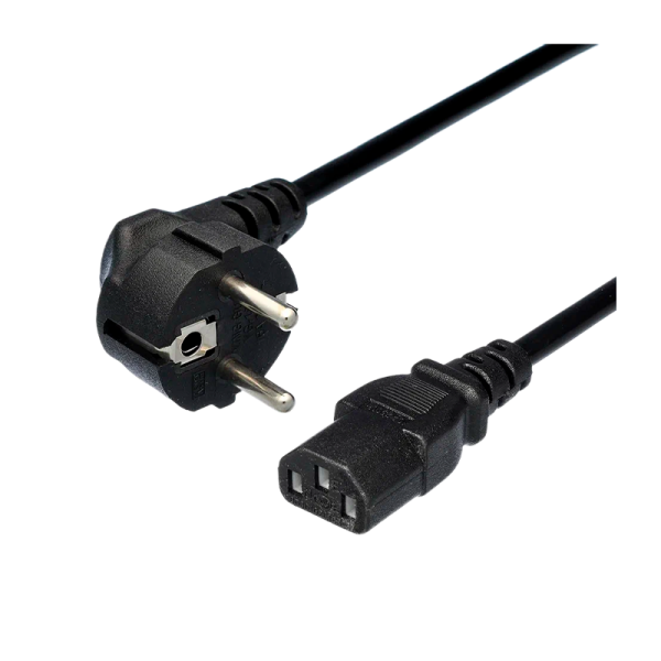 Кабель питания GoPower евровилка CEE 7/7-C13 (f) 1.8м ПВХ 0.75мм черный (1/10/160)