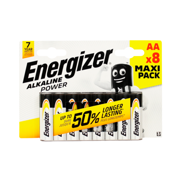 Батарейка Energizer Alkaline power LR6 AA BL8 Alkaline 1.5V (8/96)