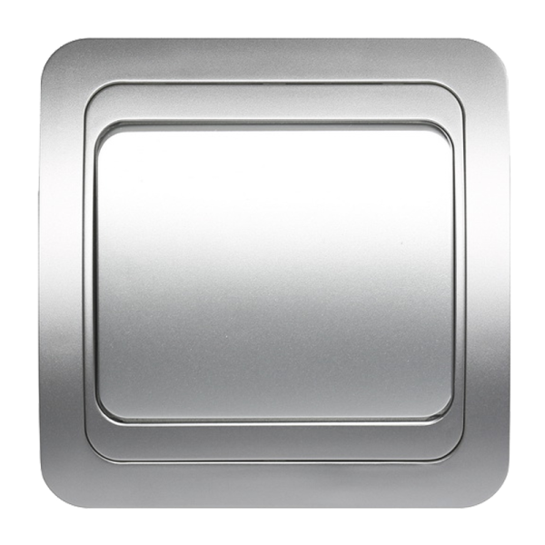 Выключатель Smartbuy Марс 1-клав.10A с индикатором серебряный (1/25)