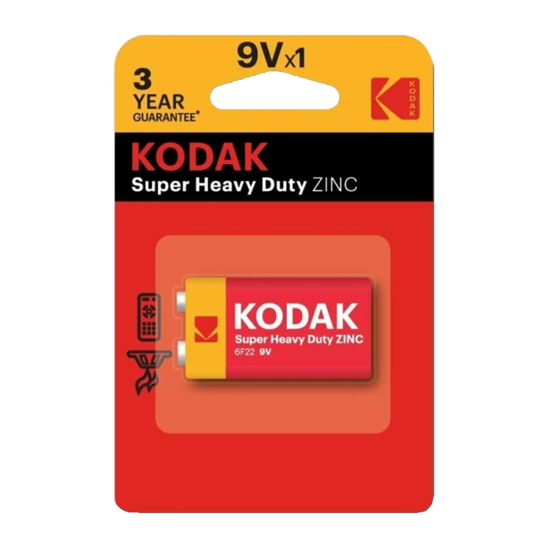 Батарейка Kodak Extra Крона 6F22 BL1 Heavy Duty 9V (1/20/100)
