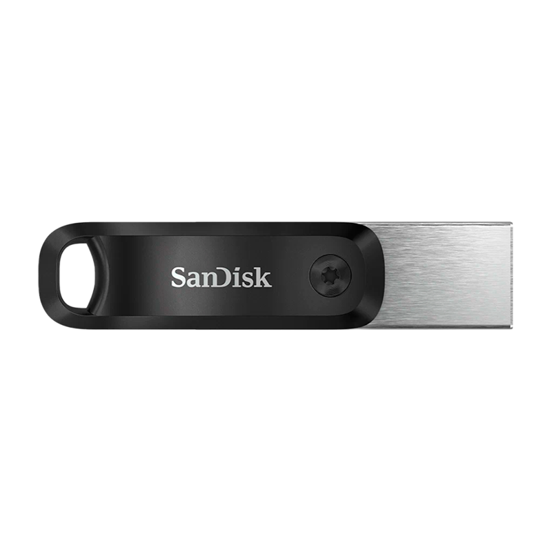 Флеш-накопитель SanDisk Go iXpand 128GB USB3.0 Lightning (m) металл+пластик черный