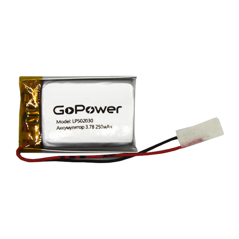 Аккумулятор Li-Pol GoPower LP502030 PK1 3.7V 250mAh с защитой (1/250)