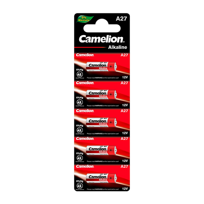 Батарейка Camelion LR27/A27/MN27 BL5 Alkaline 12V 0%Hg (5/50/1800)