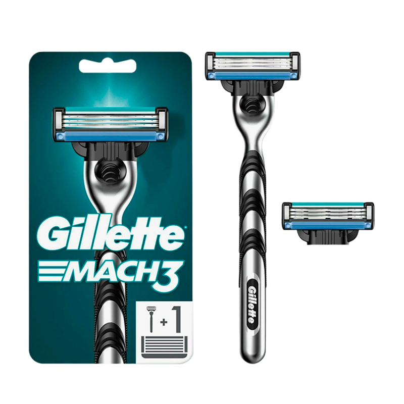 Бритва Gillette MACH3 3 лезвия 2 кассеты ENG (1/6)