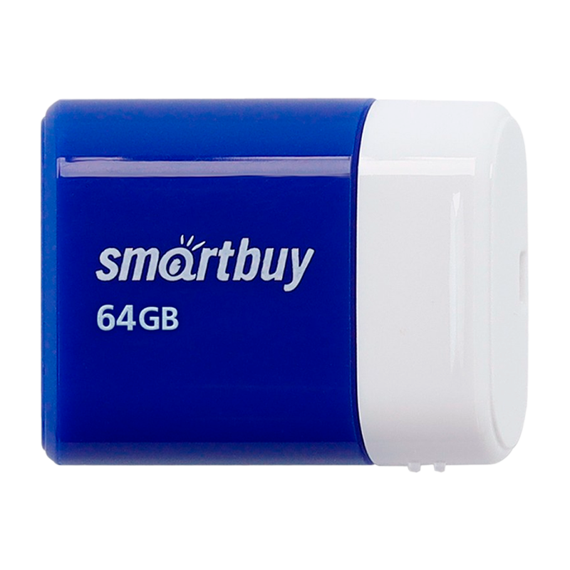 Флеш-накопитель Smartbuy Lara 64GB USB2.0 пластик синий