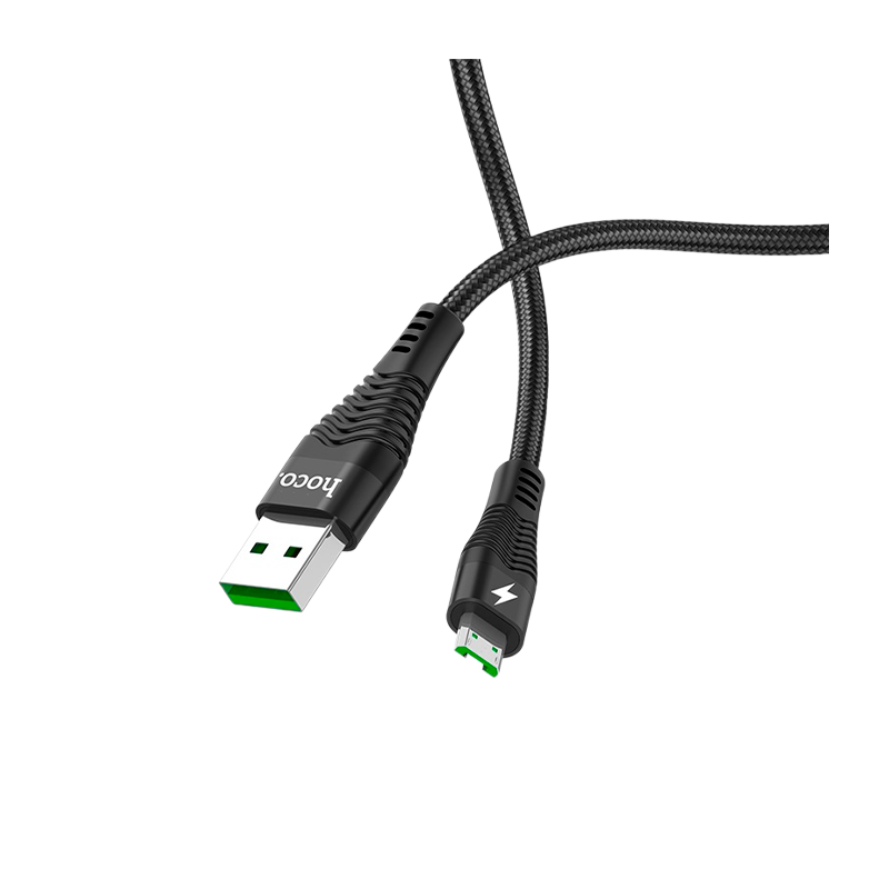 Кабель HOCO U53 USB (m)-microUSB (m) 1.2м 4.0A нейлон черный (1/22/220)