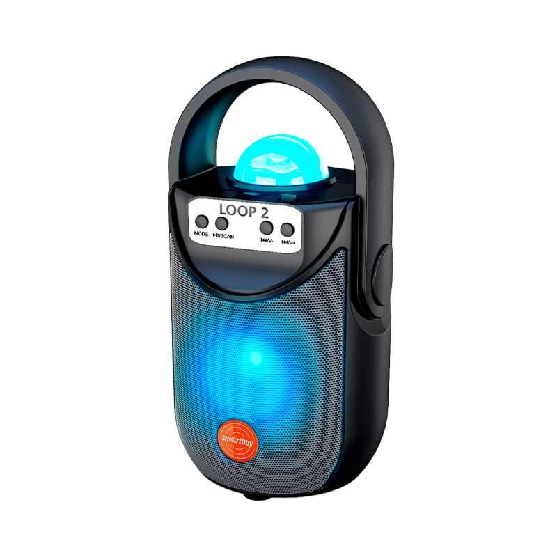 Портативная колонка Smartbuy LOOP 2 bluetooth 5.0 SD FM черный (1/50)