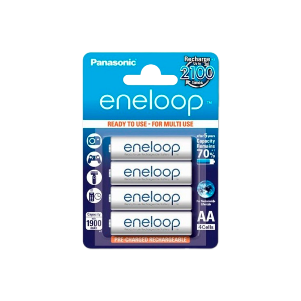 Аккумулятор предзаряженный RTU Panasonic HR6 AA BL4 NI-MH eneloop 1900mAh (4/40/480)