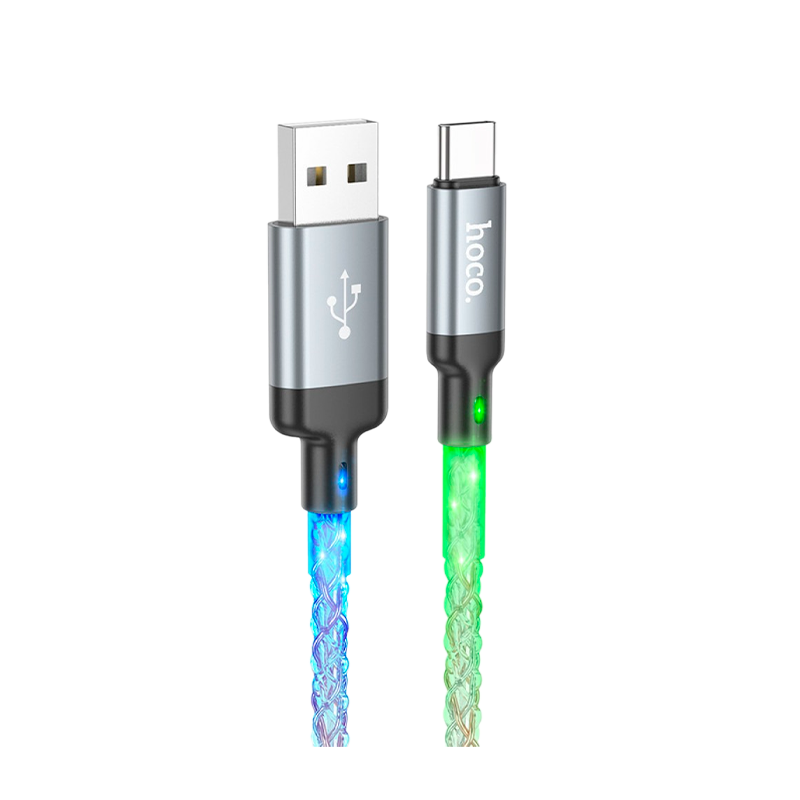 Кабель HOCO U112 USB (m)-Lightning (m) 1.0м 2.4A ПВХ серый (1/22/220)