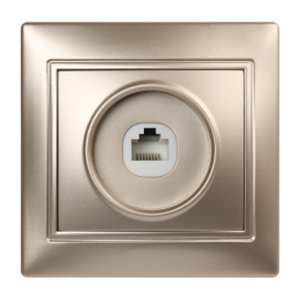 Розетка Smartbuy компьютерная RJ-45 1-местная шампань "Венера"