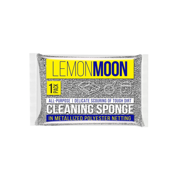 Губка Lemon Moon для посуды в оплетке 115х78х28 металл 1 шт (1/108)