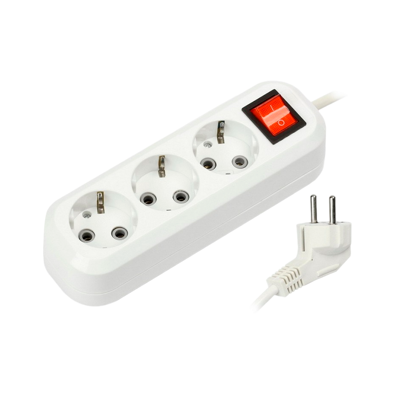 Удлинитель Smartbuy 3р.С/З 16A 7.0м с выкл. ПВС 3x1мм² белый (1/30)