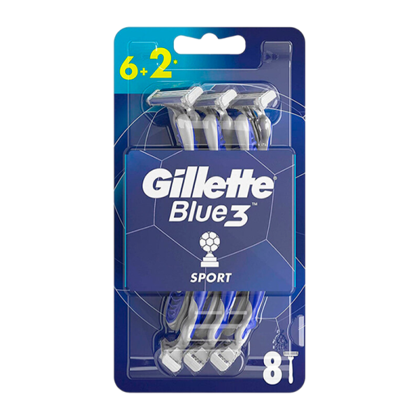 Бритва Gillette BLUE3 COMFORT SPORT 3 лезвия 6+2шт.