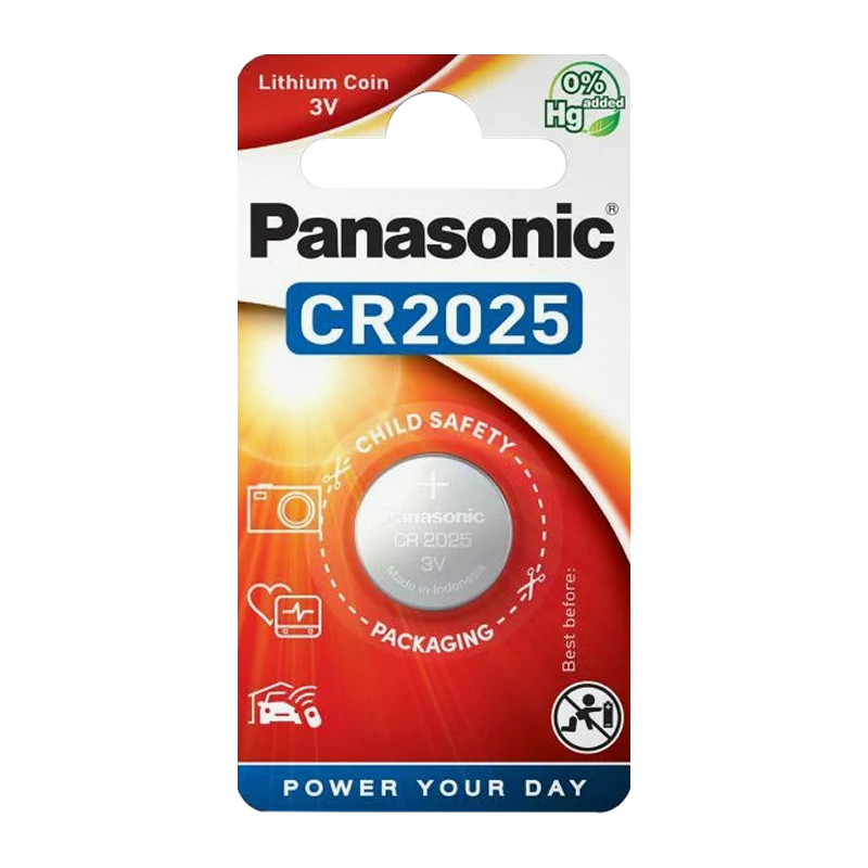 Батарейка Panasonic Power Cells CR2025 BL1 Lithium 3V (1/12)