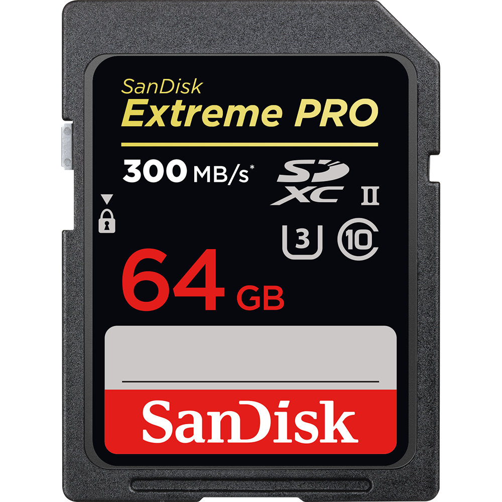 Карта памяти SD SanDisk Extreme Pro 64GB Class10 UHS-II (U3) 300 МБ/сек