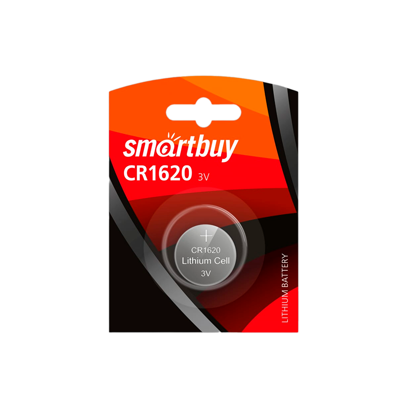 Батарейка Smartbuy CR1620 BL1 Lithium 3V (1/12/720)