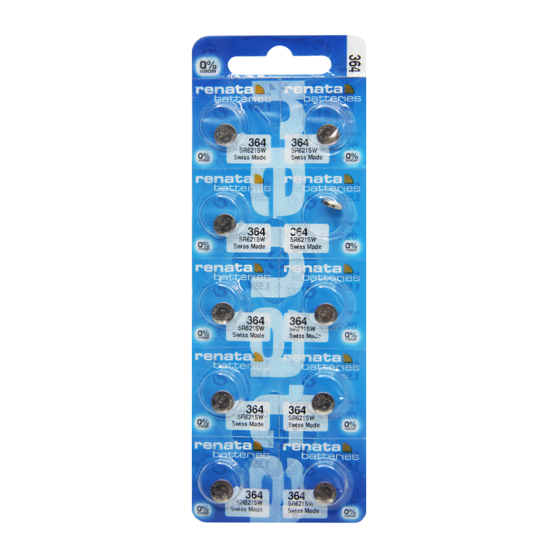 Батарейка Renata 364 (SR621SW) BL10 Silver Oxide 1.55V (10/100)
