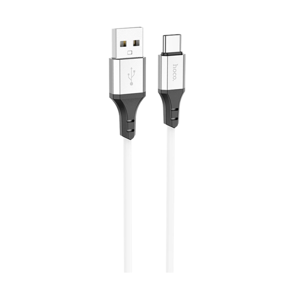Кабель HOCO X86 USB (m)-Type-C (m) 1.0м 3.0A силикон белый (1/360)