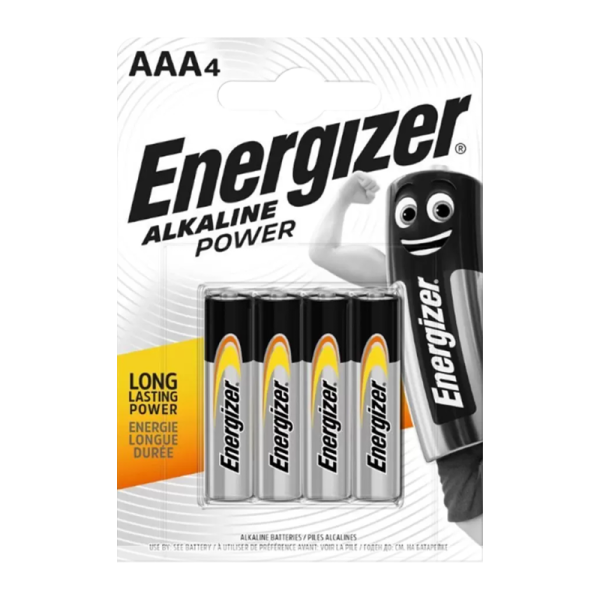 Батарейка Energizer Alkaline power LR03 AAA BL4 Alkaline 1.5V (4/48/54096)