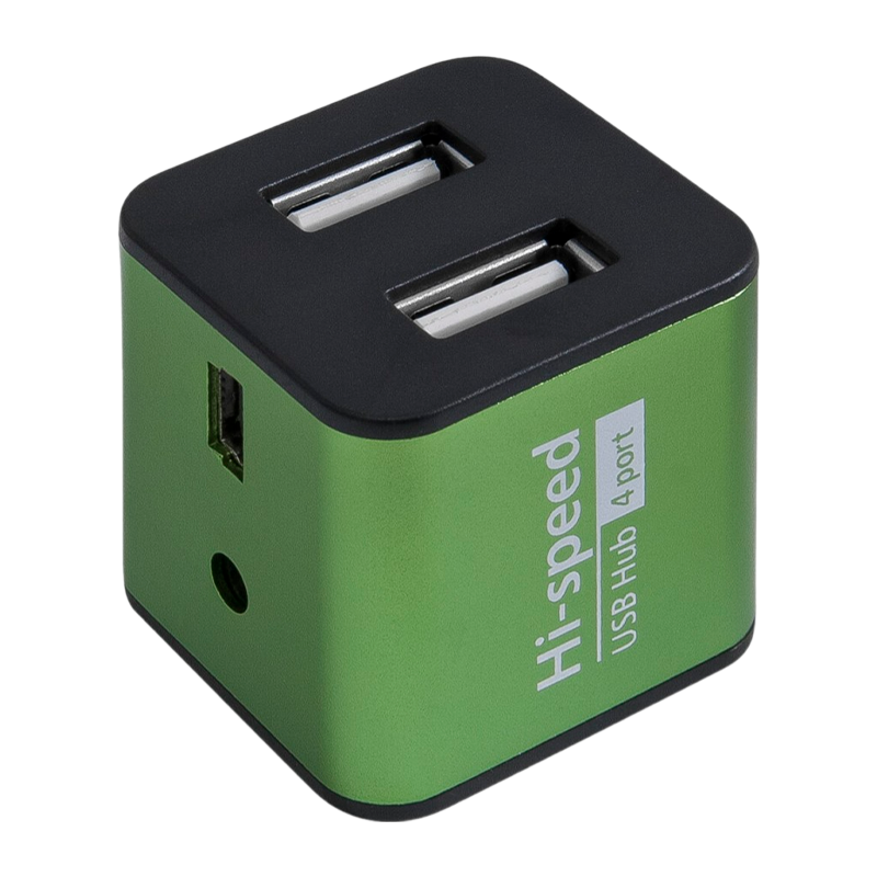 USB-Хаб Defender Quadro Iron 4USB зеленый (1/100)