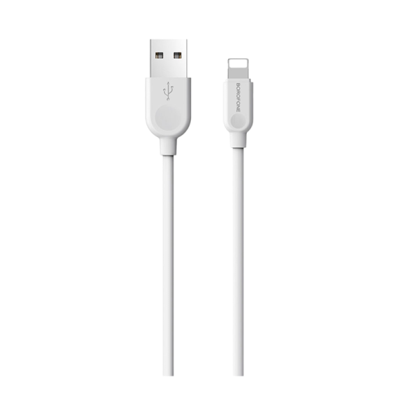 Кабель Borofone BX14 USB (m)-Lightning (m) 2.0м 2.0A ПВХ белый (1/360)