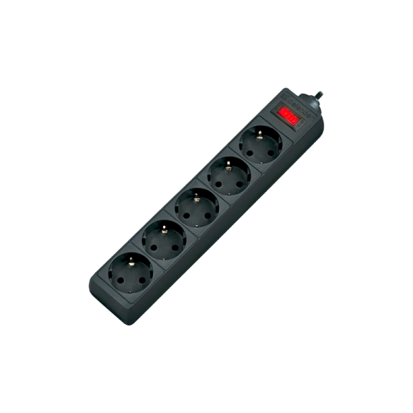 Сетевой фильтр Defender ES 5р.С/З 10A 125 Дж 5.0м черный (1/35)