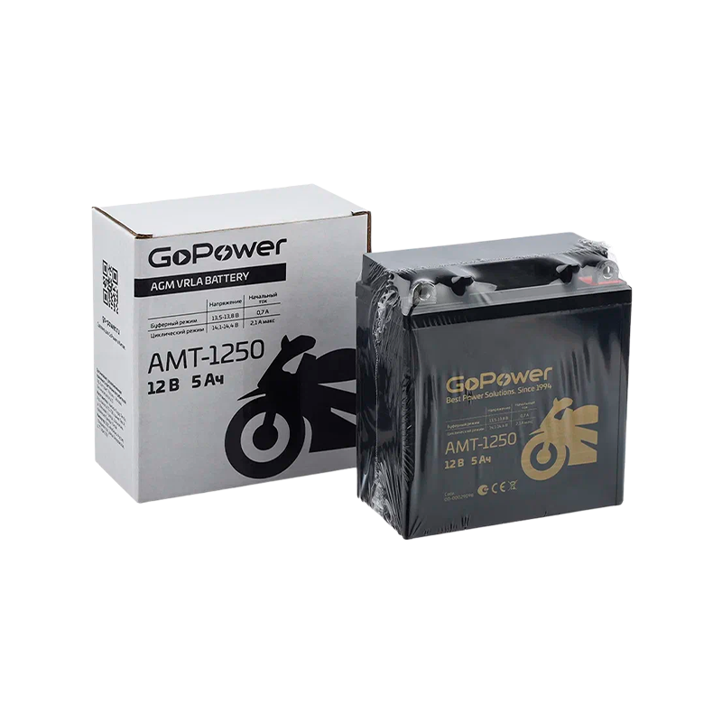 Аккумулятор для мототехники GoPower 12V 5Ah
