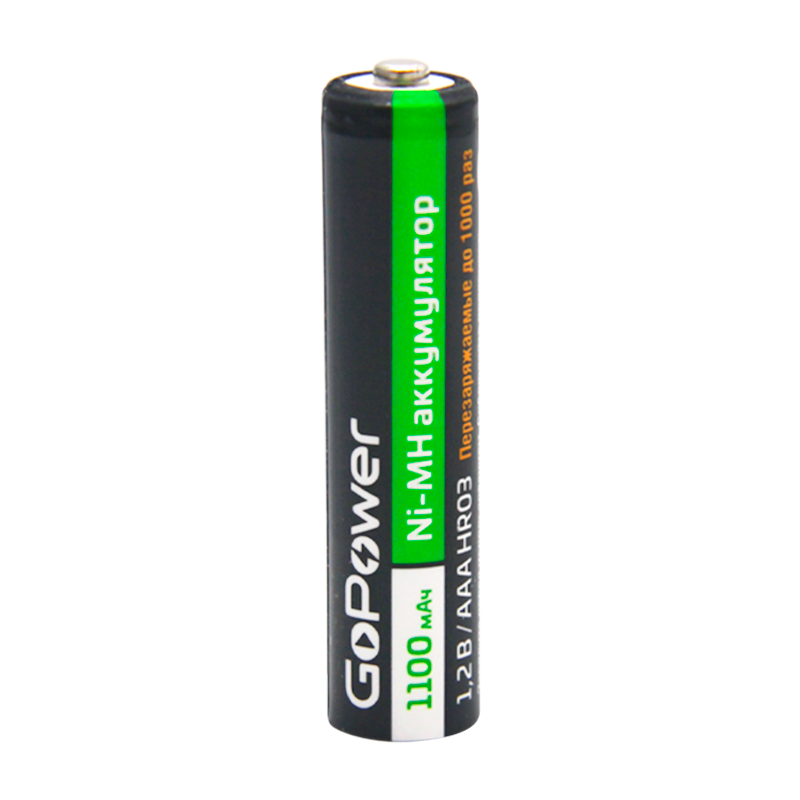 Аккумулятор бытовой GoPower HR03 AAA BL2 NI-MH 1100mAh (2/20/320)