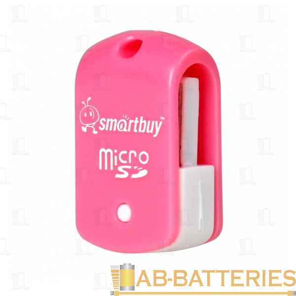 Картридер Smartbuy 706 USB2.0 microSD розовый (1/20)
