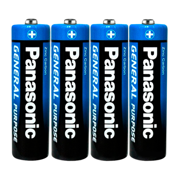 *Батарейка Panasonic GENERAL Purpose R6 AA Shrink 4 1.5V (4/60/600) 