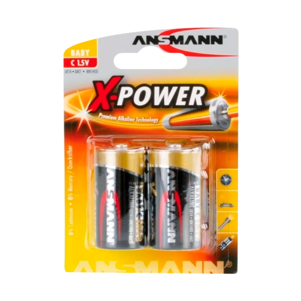 Батарейка ANSMANN X-POWER  LR14 BL2