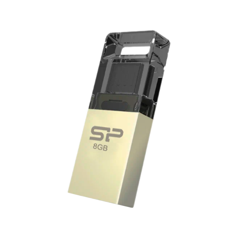 Флеш-накопитель Silicon Power Mobile X10 8GB USB2.0 металл золотой