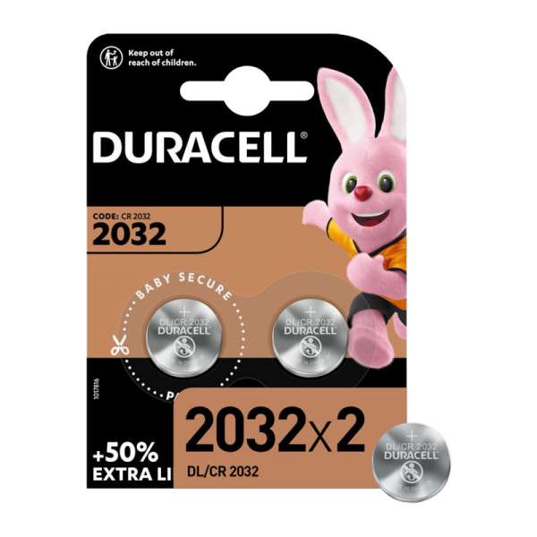 Батарейка Duracell CR2032 BL2 Lithium 3V CN (Китай) (2/12/144)