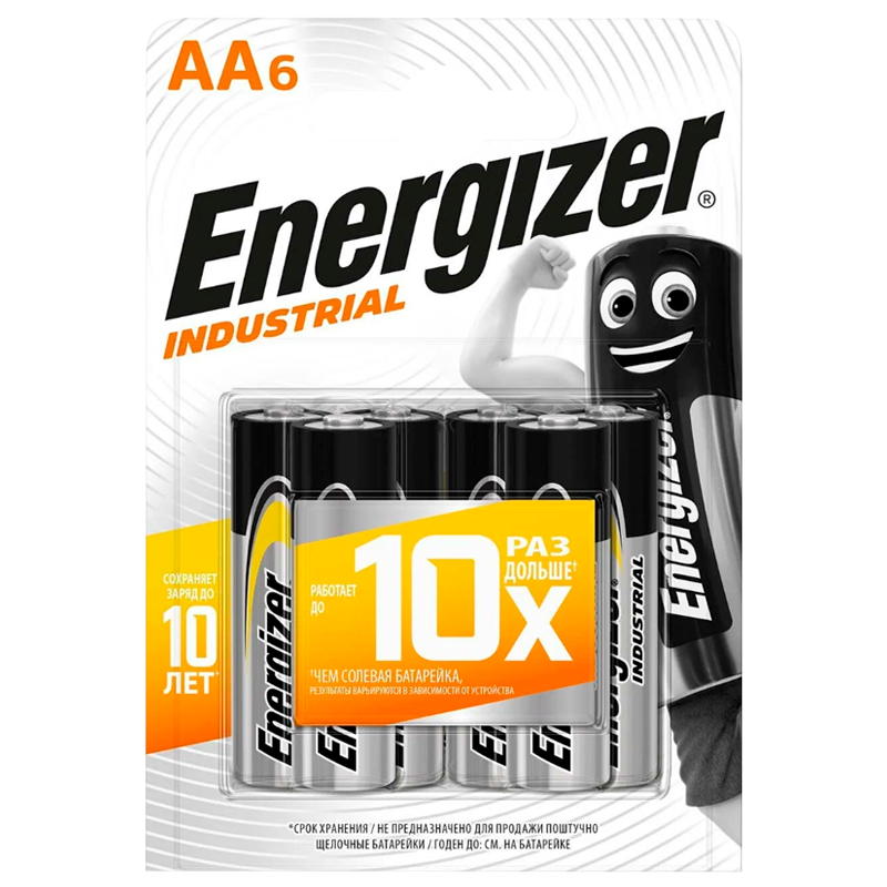 Батарейка Energizer INDUSTRIAL LR6 AA BL6 Alkaline 1.5V (6/72)