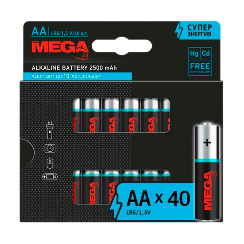 Батарейка Promega LR6 AA BL40 Alkaline 1.5V (40/240/720/25920)