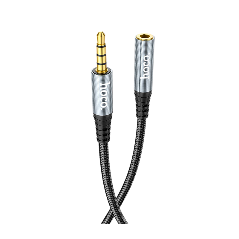 Кабель AUX HOCO UPA20 Jack 3.5mm (f)-Jack 3.5mm (m) 1.0м нейлон серый (1/31/310)