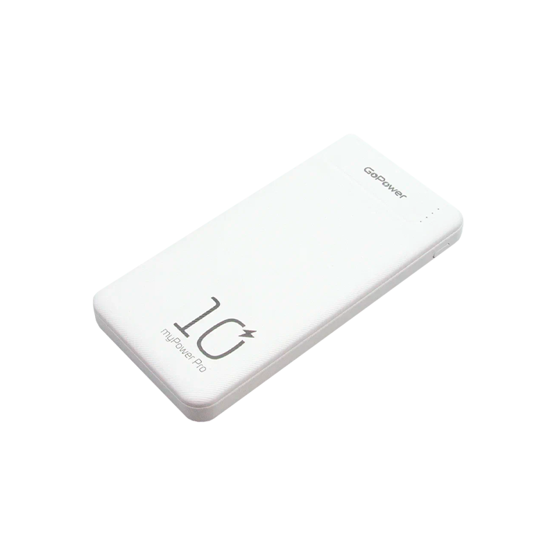 *Внешний аккумулятор GoPower PB2U myPower Pro 10000mAh белый 