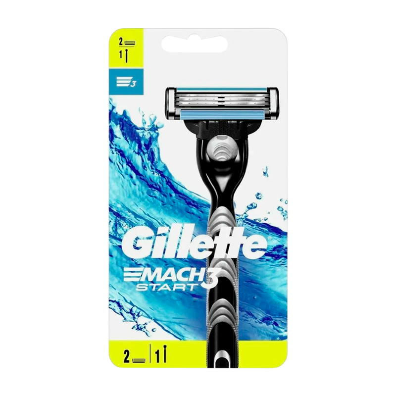 Бритва Gillette MACH Start 3 лезвия 2 кассеты ENG (1/6)