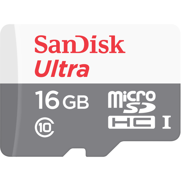 Карта памяти microSD SanDisk ULTRA 16GB Class10 UHS-I (U1) 48 МБ/сек без адаптера