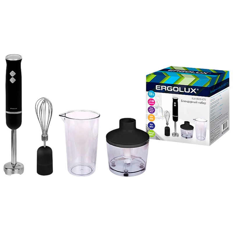 Блендер Ergolux ELX-BS03-C72 300W черный