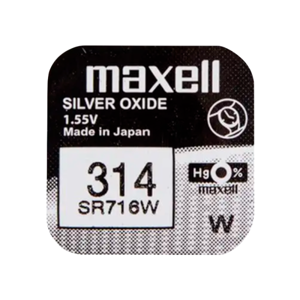 Батарейка Maxell 314 BL1 Silver Oxide 1.55V 0%Hg (1/10/100)