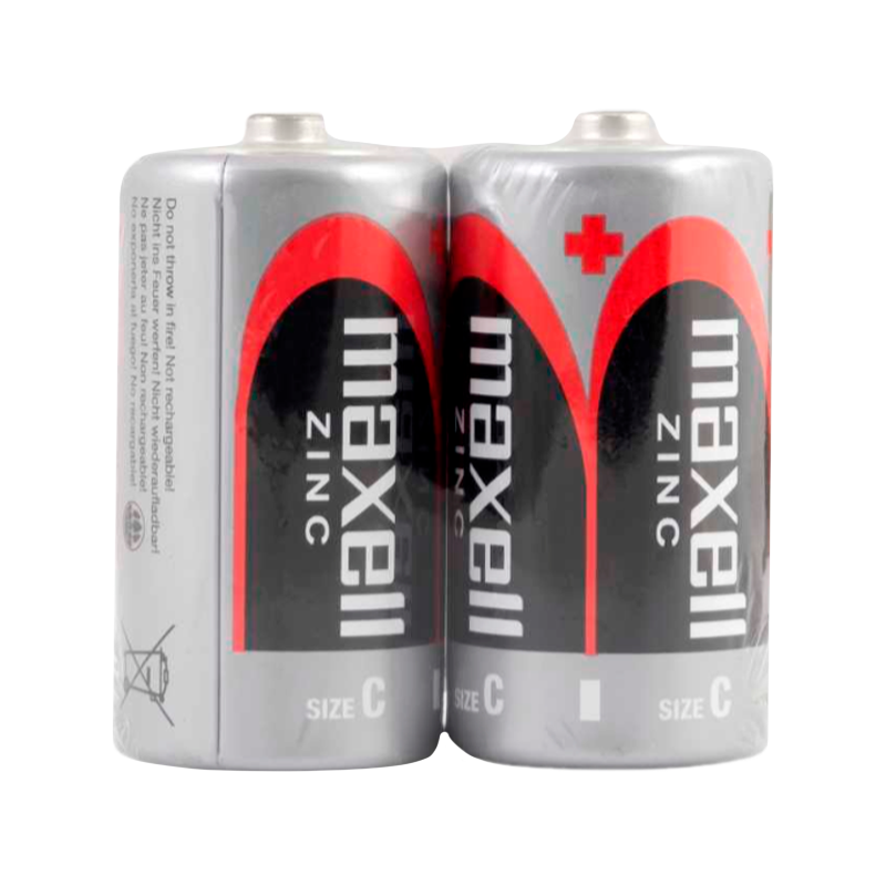 Батарейка Maxell Super Power Ace R14 C Shrink 2 Heavy Duty 1.5V