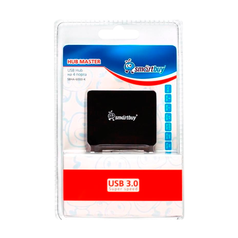 USB-Хаб Smartbuy 6000 4USB черный