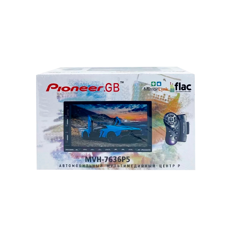 Автомагнитола Pioneeir "GB" MVH-7636 P5 двухдиновая, 7", Mirror Link, MP-5, 2usb, Type-c (1/20)